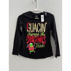 Justice brand girls Christmas shirt "Guacin' around the Christmas Tree"